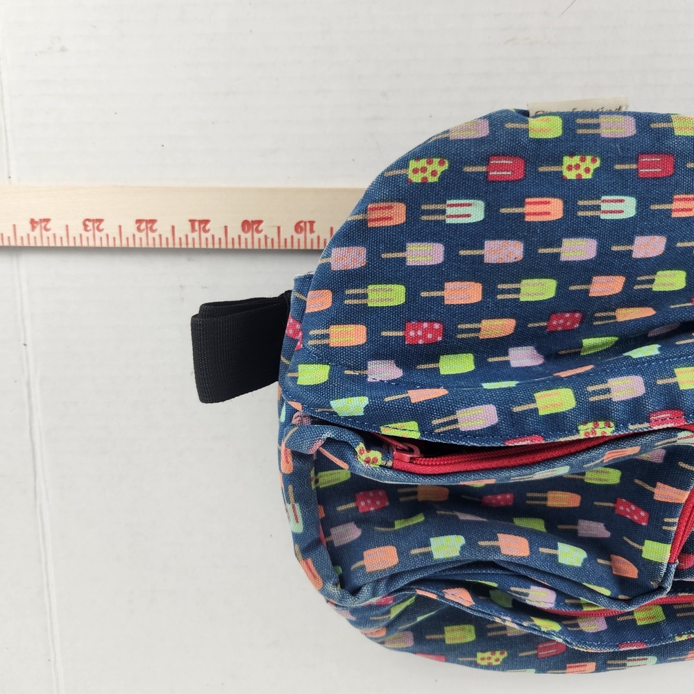 KAVU Rope Bag Popsicle Print Blue Canvas Sling Backpack Outdoor Casual Bag